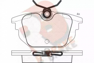 R BRAKE rb1307 -  Комплект тормозных колодок, дисковый тормоз